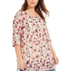 💎3 for $15 Junarose sheer floral tunic 22